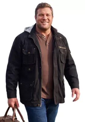 9 Pocket Twill Utility Jacket with Removable Hood by Boulder Creek