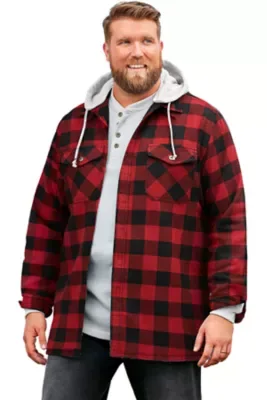 Removable Hooded Shirt Jacket by Boulder Creek