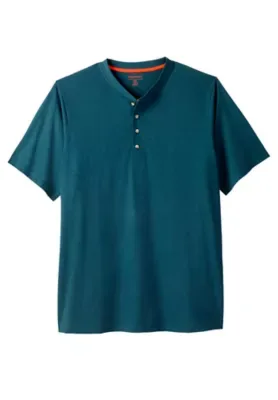 Heavyweight Short-Sleeve Henley Shirt by Boulder Creek