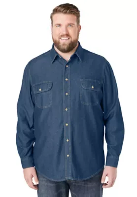 Long Sleeve Denim and Twill Shirt by Boulder Creek