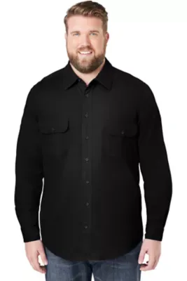 Long Sleeve Denim and Twill Shirt