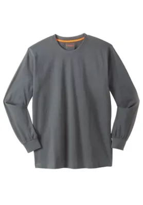 Heavyweight Long-Sleeve No Pocket Crewneck Tee - Steel by Boulder Creek