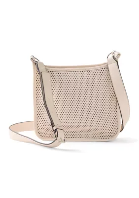 Eyelet Crossbody Messenger Satchel by Kate & Alex Cuffaro
