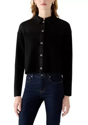 Suede Top Button Front Jacket by Rio & Rian
