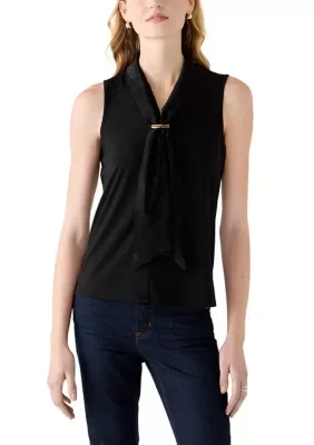 Scarf Neck Sleeveless Top by Rio & Rian