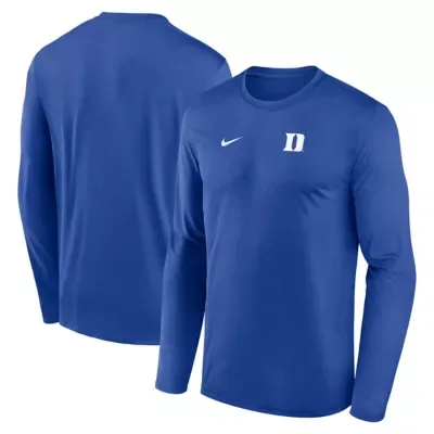 Duke Blue Devils NCAA Nike Duke Devils 2026 Sideline Small Logo Legend Dri-FIT Long Sleeve T-Shirt