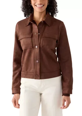 Scuba Suede Solid Jacket by Zac & Rachel