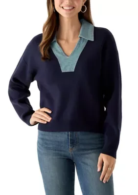 Detail V-Neck Sweater by Nanette Lepore