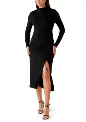 Asymmetric Front Ruched Dress