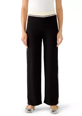 Contrast Trim Track Pants by Vince Camuto
