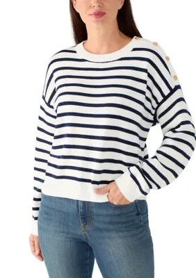 Striped Pullover Sweater by Vince Camuto
