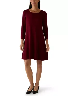 Knit Swing Dress by Robbie Bee