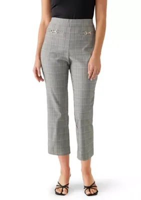 Plaid Horsebit Pocket Pants by Rafaella