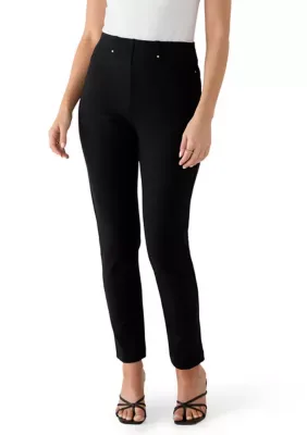 Solid Ponte Pull on Pants by Rafaella