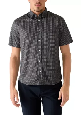 Short Sleeve Knit Performance Diamond Shirt by Van Heusen
