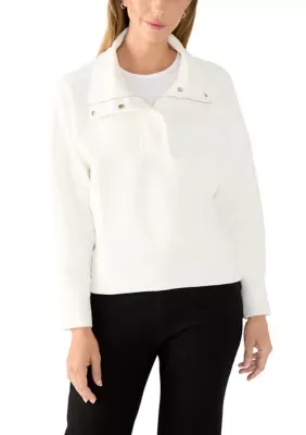 Rib 1/4 Zip Sweatshirt by Gottex
