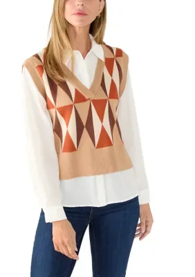 Patterned Twofer Top by Rio & Rian