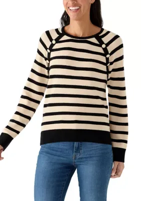 Crew Neck Raglan Sleeve Sweater by Rio & Rian