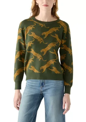 Leopard Jacquard Sweater by Aimee  Coco