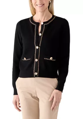Buttoned Cardigan with Chain Detail by Rio & Rian
