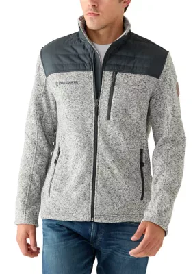 Frore Textured Fleece Sweater Jacket by Free Country