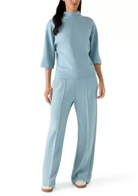 Funnel Neck Shirt and Pants Set