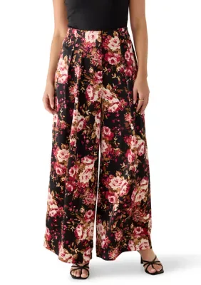 Floral Double Pleat Pants