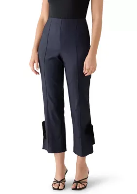 Side Slit Bow Trim Pants by Laundry by Shelli Segal
