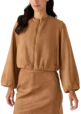 Suede Bubble Jacket - Rubber by Laundry by Shelli Segal