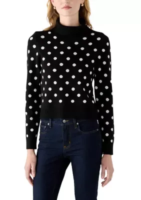 Polka Dot Turtleneck Sweater by Laundry by Shelli Segal