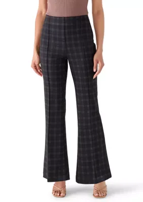 High Rise Checked Bootcut Pants by Laundry by Shelli Segal