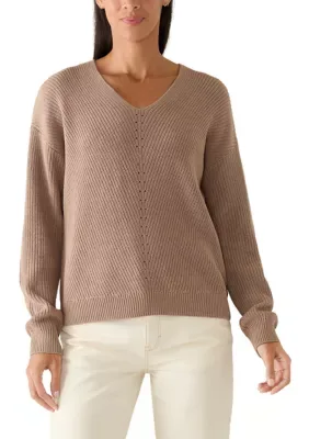 Funnel Neck Thick and Thin Sweater by 1.State