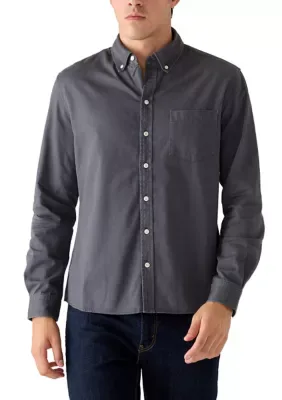 Washed Twill Button Down Collar Shirt by Slate & Stone
