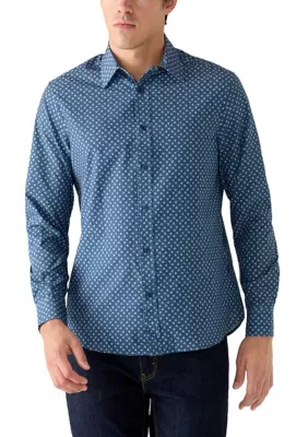 Long Sleeve Allover Print Sport Shirt by Report