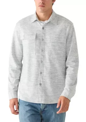 Abstract Textured Knit Overshirt