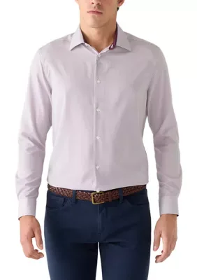 Long Sleeve Print Woven Dress Shirt by Report