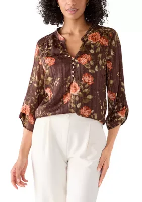 Floral V-Neck Blouse