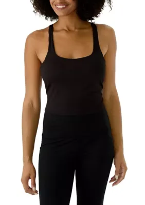 V Back Long Line Bra Top by Velocity