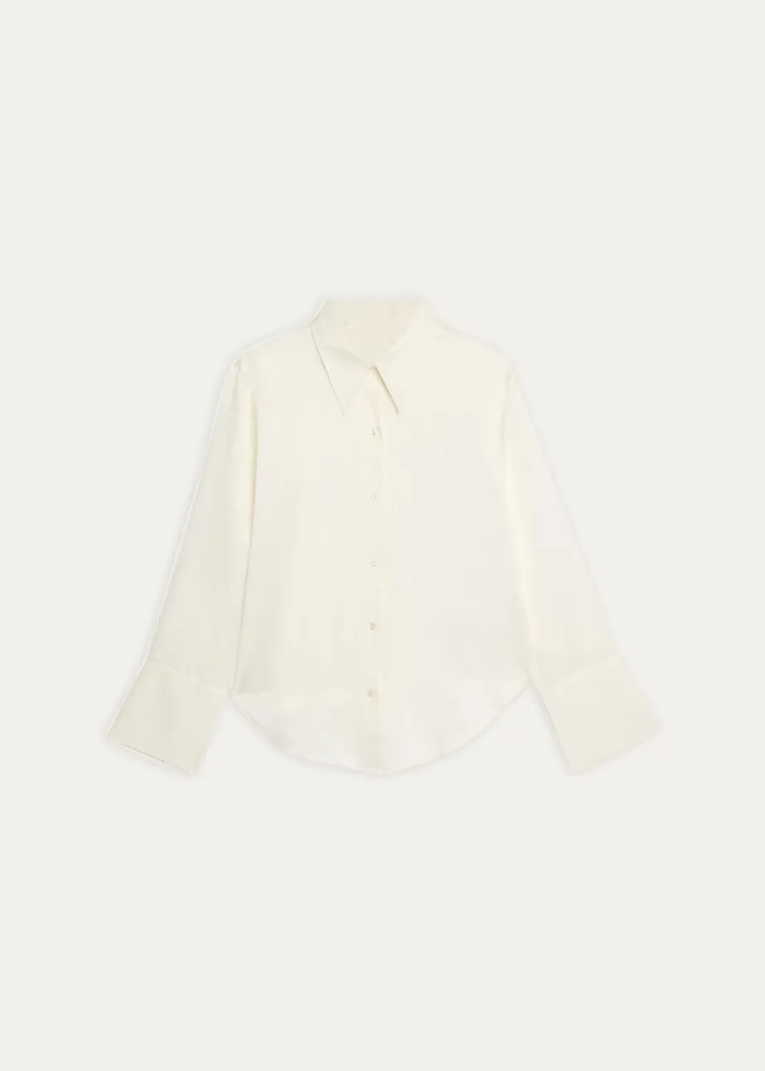 Camilia Long-Sleeve Silk Shirt