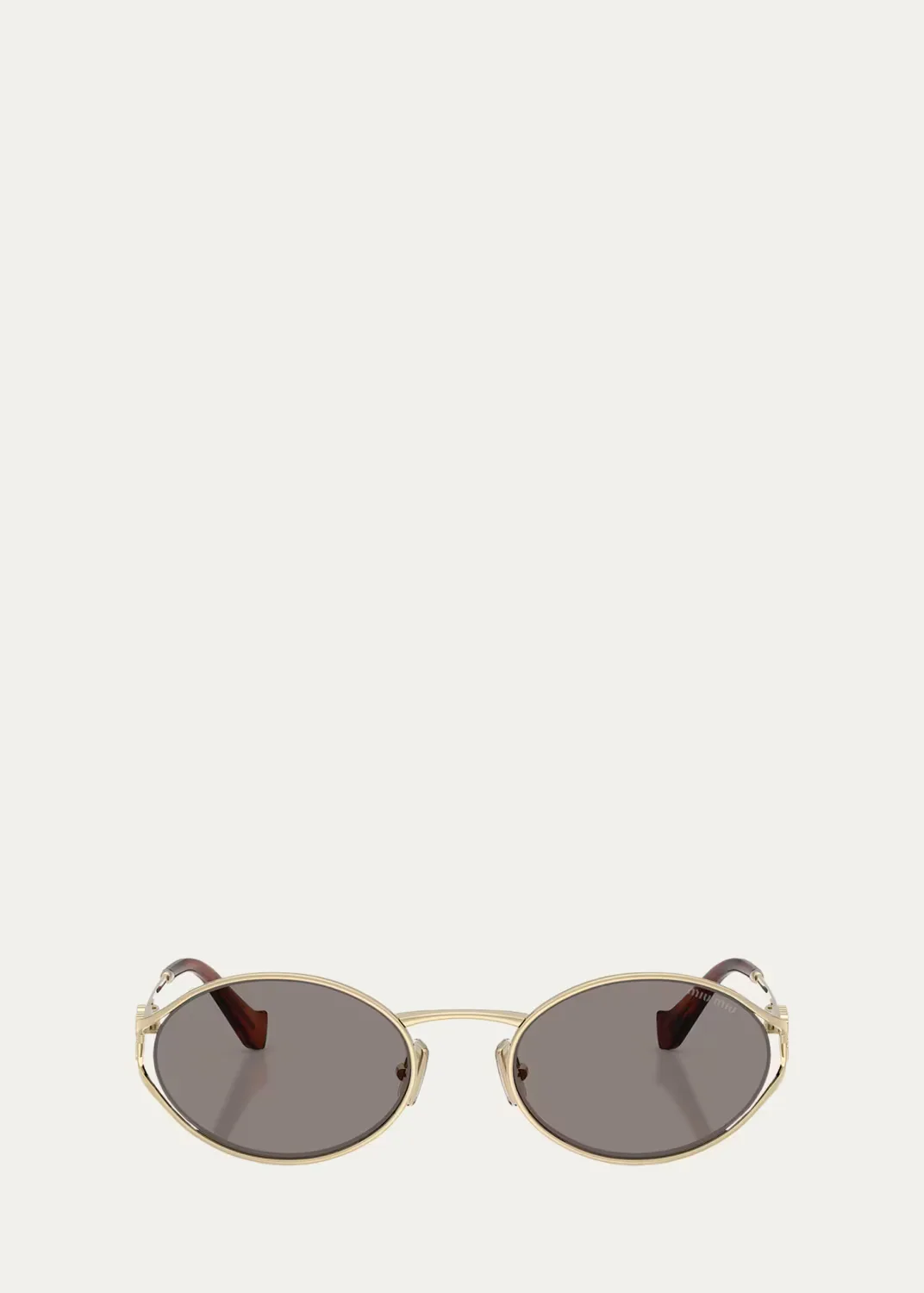 Logo 54mm Metal Round Sunglasses by Miu Miu
