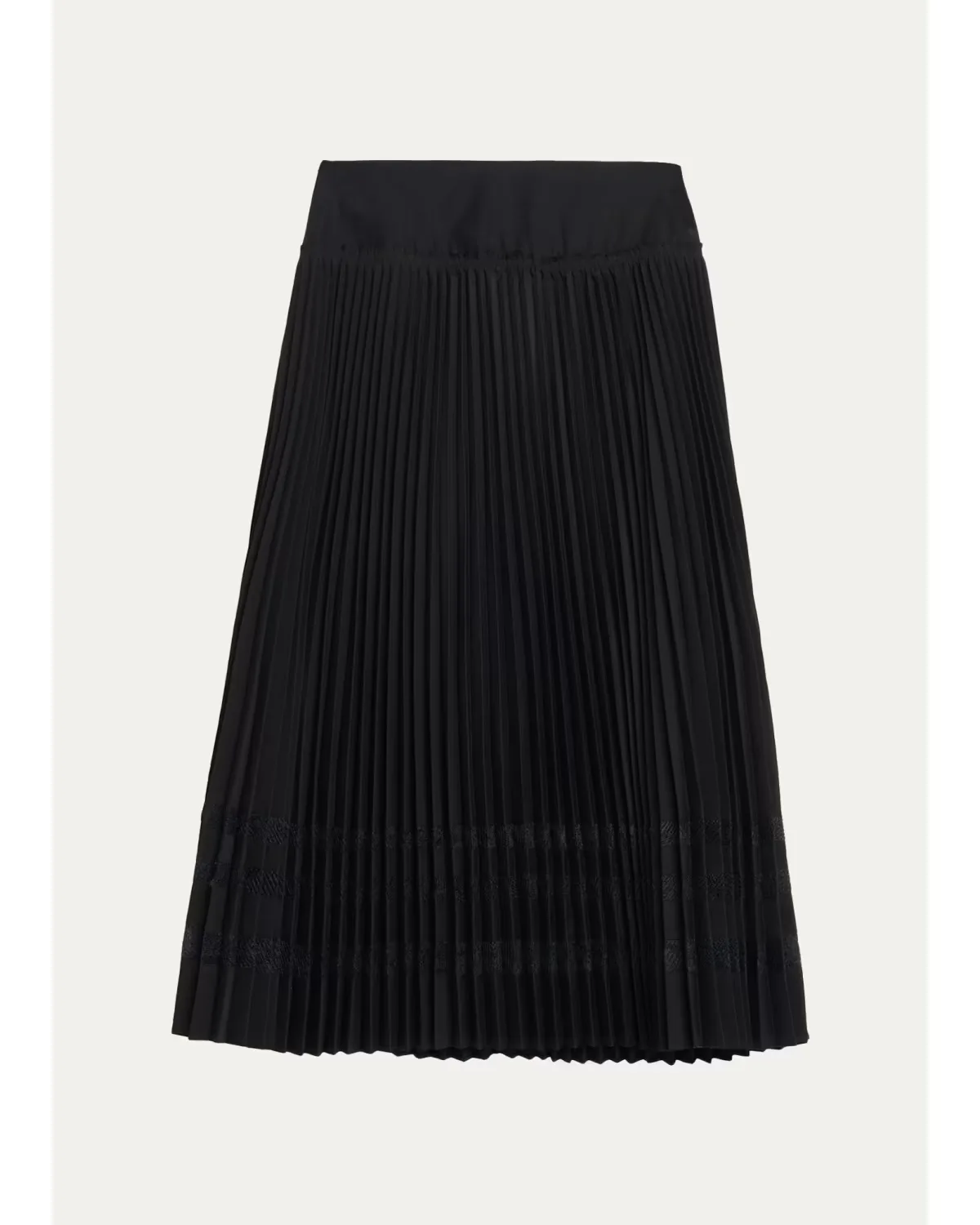 Pleated A-Line Midi Skirt