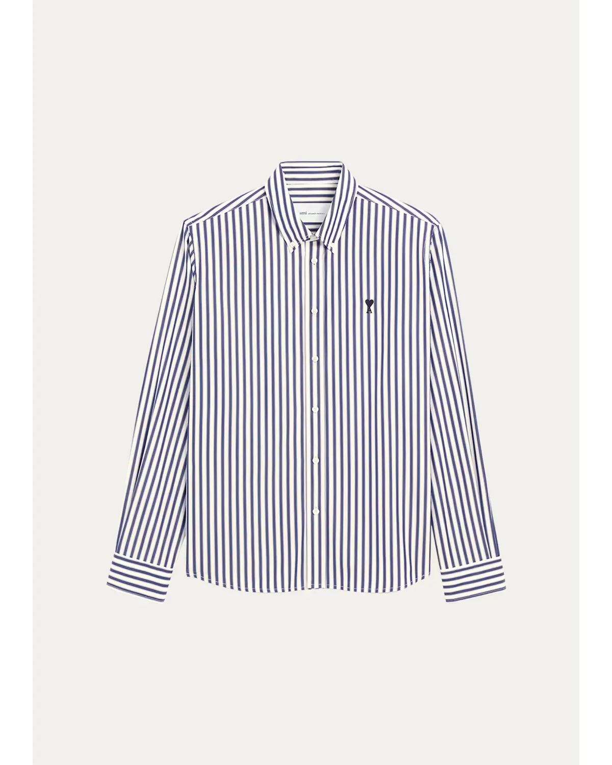 Striped Cotton Poplin Sport Shirt by Ami Paris