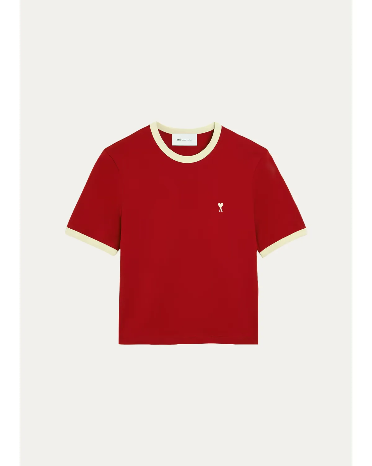 Contrast-Trim Short-Sleeve T-Shirt by Ami Paris