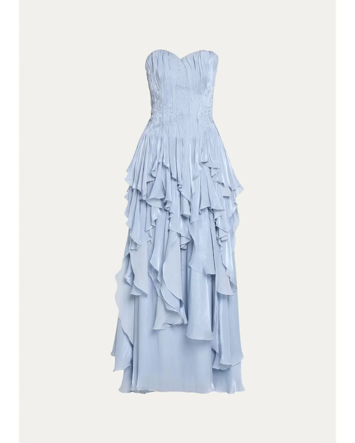 Gleam Strapless Ruffle Gown by Aje