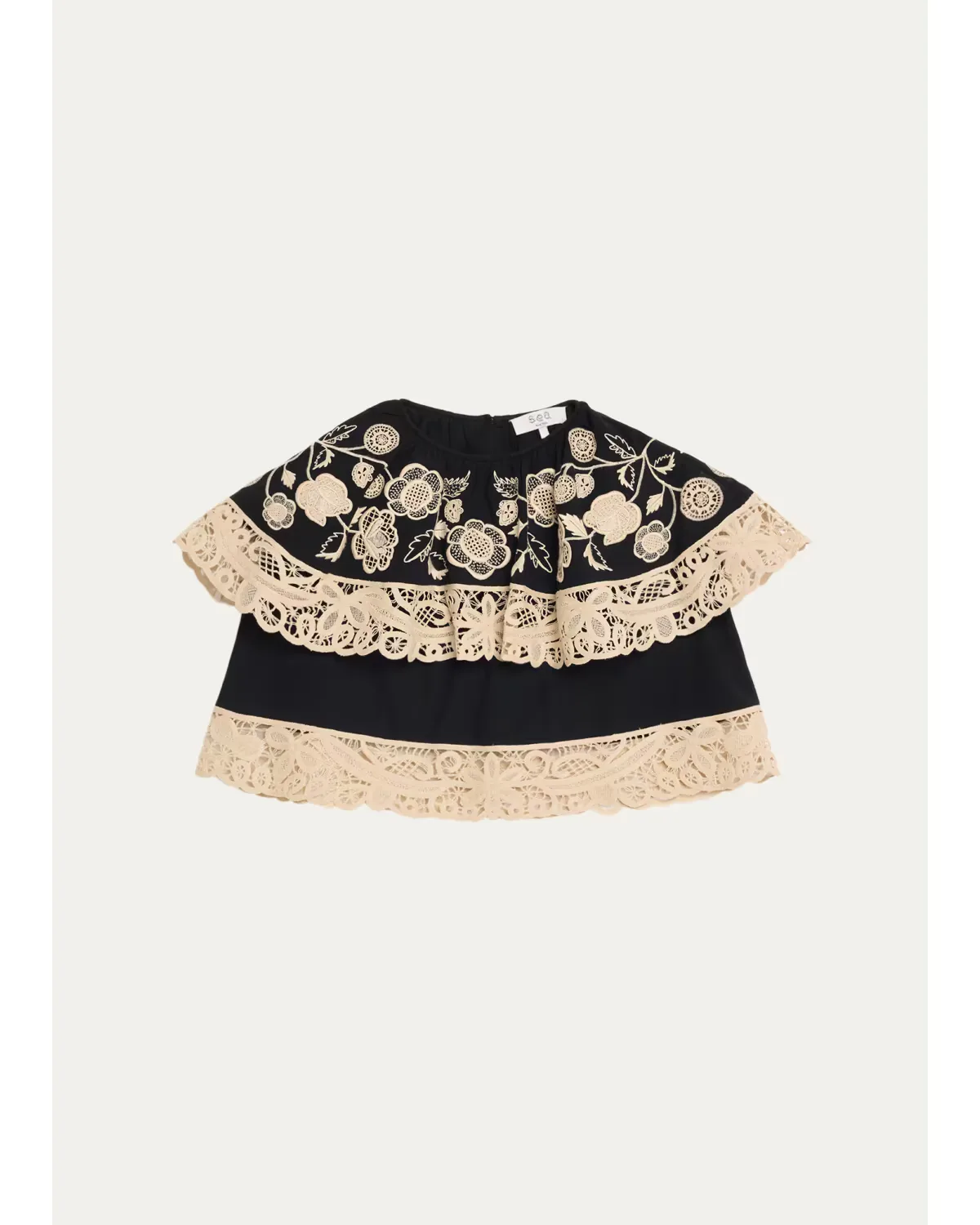 Shiloh Embroidered Ruffle Blouse by Sea
