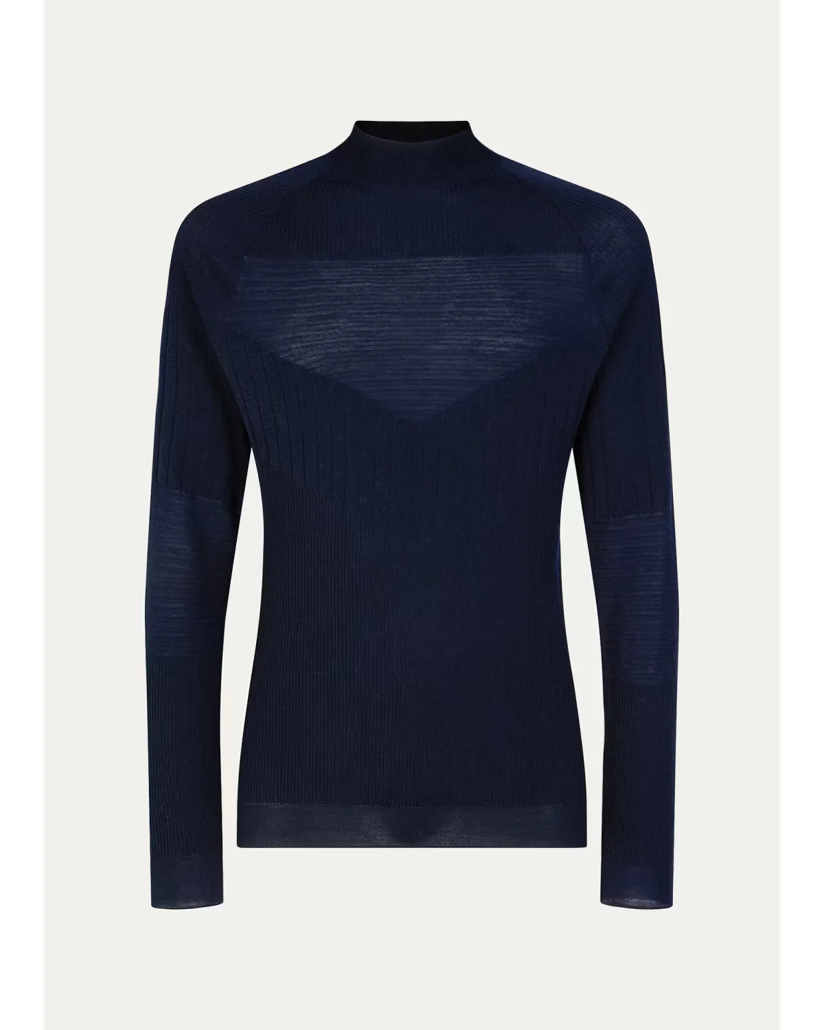 Wool Multi-Stitch Mock Neck Sweater by Sease