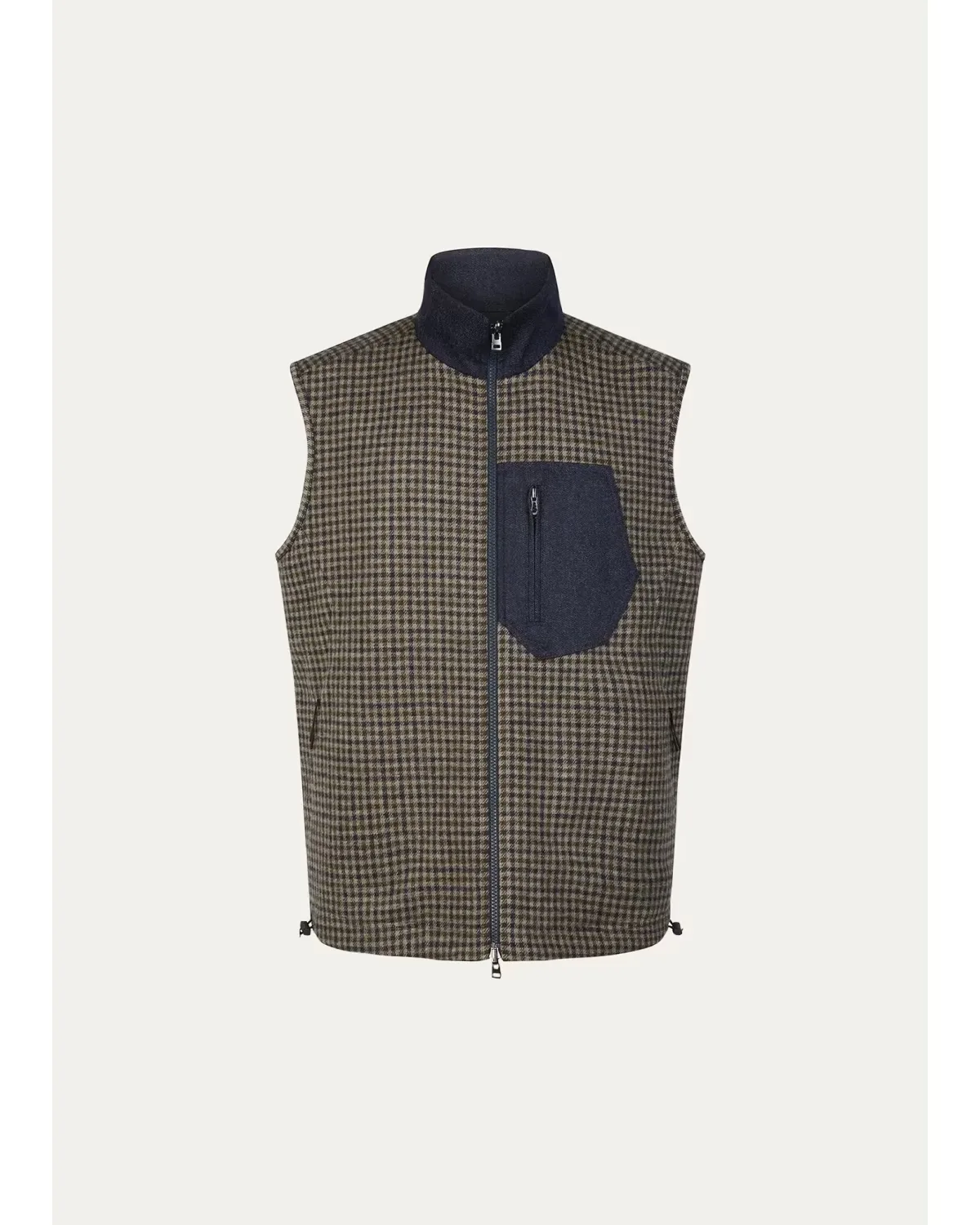 Reversible Wool Full-Zip Vest by Sease