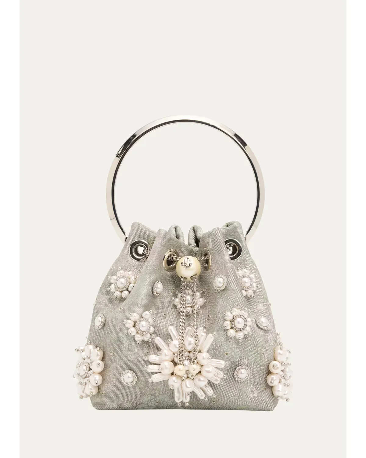Bon Bon Pearly Jacquard Bucket Bag by Jimmy Choo