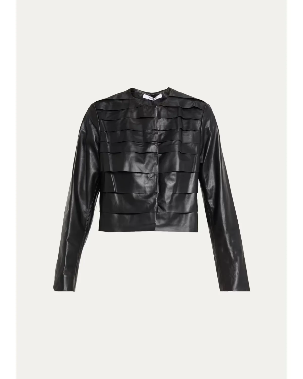 Hazel Tiered Leather Jacket by Fleurette