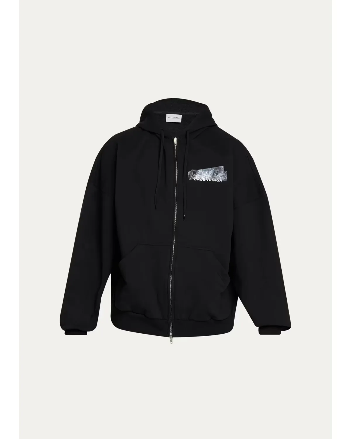 Tape Logo Full-Zip Hoodie by Balenciaga